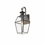Lampa Ścienna Zewnętrzna Vintage z Czujnikiem Ruchu i Kloszem Szklanym
