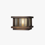 Lampa Słupkowa Ogrodowa Retro z Ryflowanym Szkłem na Słupek Ogrodzeniowy