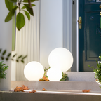 Lampa Solarna Ogrodowa Kula Dekoracyjna z Ciepłym Światłem