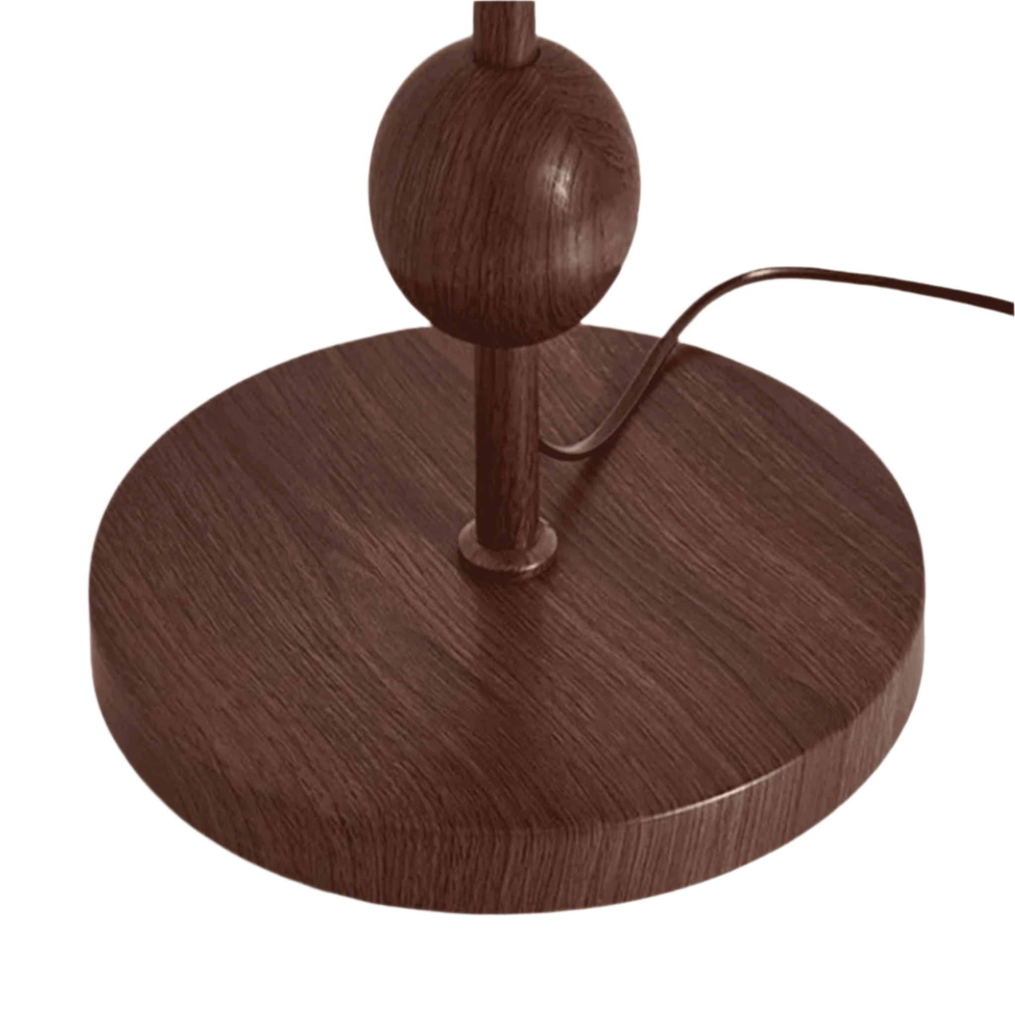 Lampa Stojąca i Stołowa Retro z Kloszem w Kształcie Kwiatu i Drewnianą Podstawą