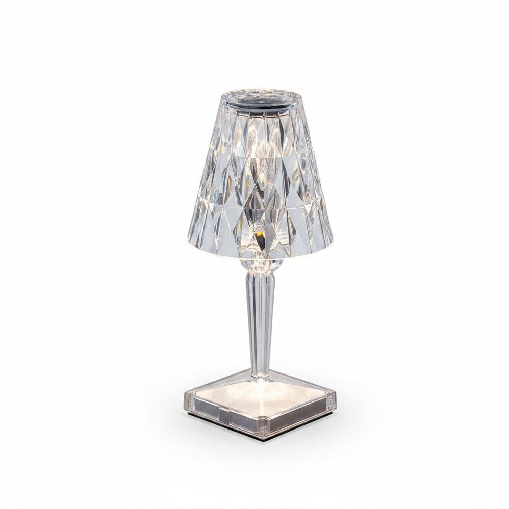 Lampa Stołowa Glamour z Kryształowym Kloszem i Dotykowym Sterowaniem