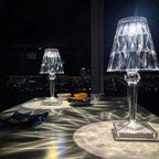 Lampa Stołowa Glamour z Kryształowym Kloszem i Dotykowym Sterowaniem