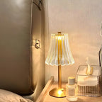 Lampa Stołowa Glamour z Kryształowym Kloszem i Ściemniaczem Dotykowym