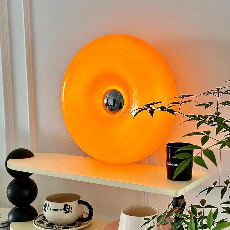 Lampa Stołowa i Ścienna Retro z Okrągłym Kloszem i Funkcją Ściemniania
