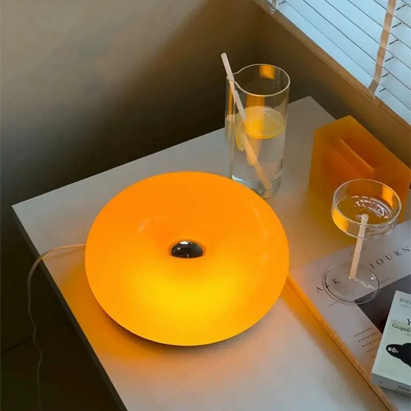 Lampa Stołowa i Ścienna Retro z Okrągłym Kloszem i Funkcją Ściemniania