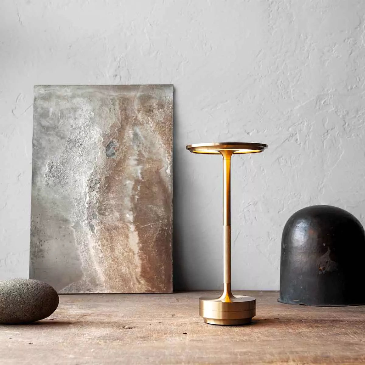 Lampa Stołowa Minimalistyczna z Okrągłą Głowicą i Ściemnianiem Dotykowym