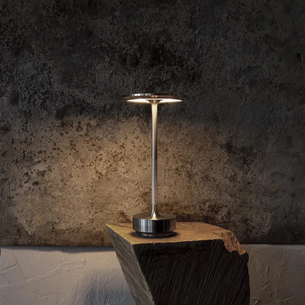 Lampa Stołowa Minimalistyczna z Okrągłą Głowicą i Ściemnianiem Dotykowym