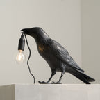Lampa Stołowa Modern w Kształcie Kruka z Żarówką Edison