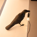 Lampa Stołowa Modern w Kształcie Kruka z Żarówką Edison