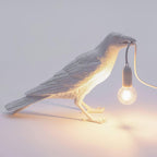Lampa Stołowa Modern w Kształcie Kruka z Żarówką Edison