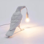 Lampa Stołowa Modern w Kształcie Kruka z Żarówką Edison