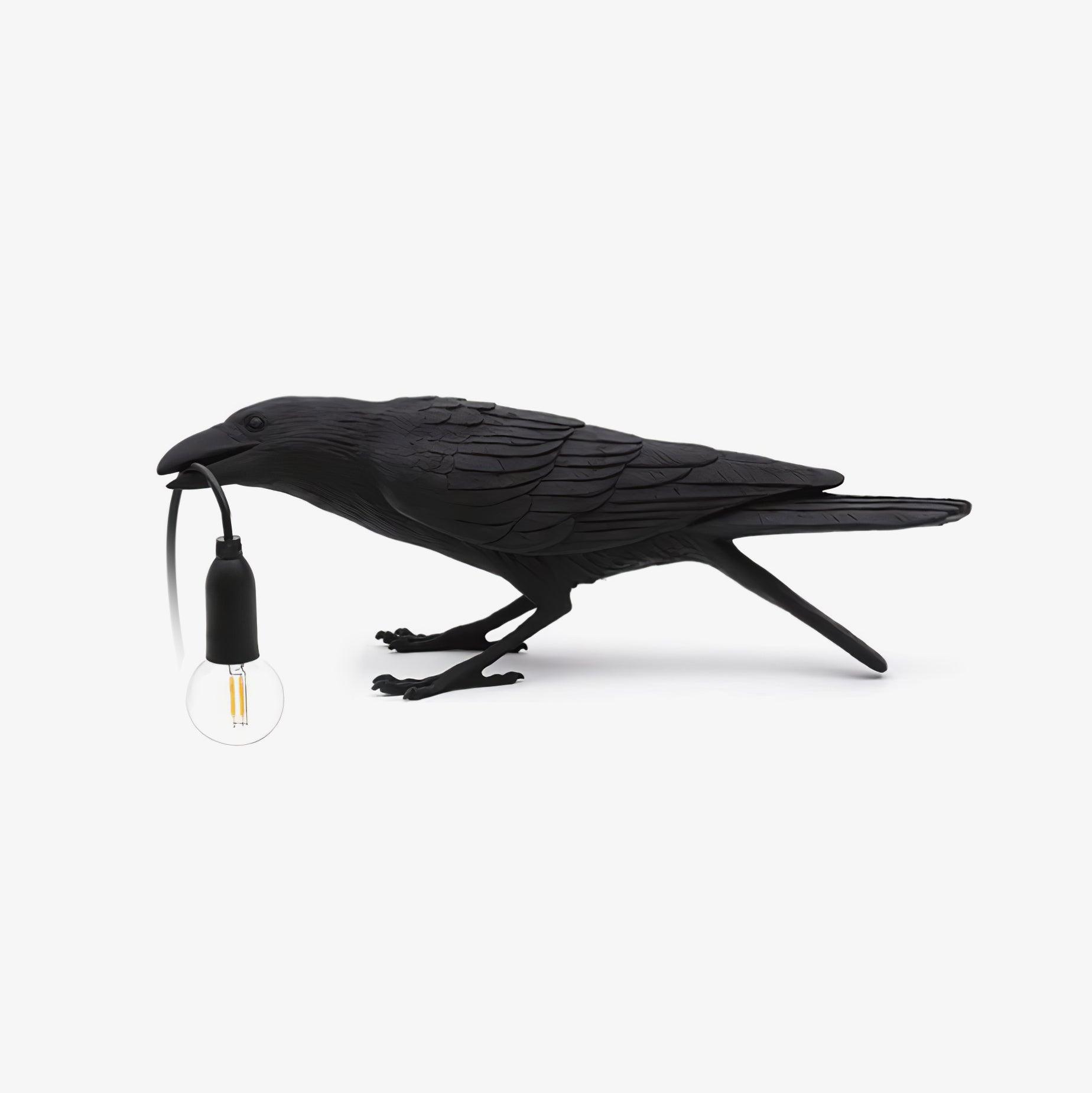 Lampa Stołowa Modern w Kształcie Kruka z Żarówką Edison