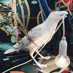 Lampa Stołowa Modern w Kształcie Kruka z Żarówką Edison