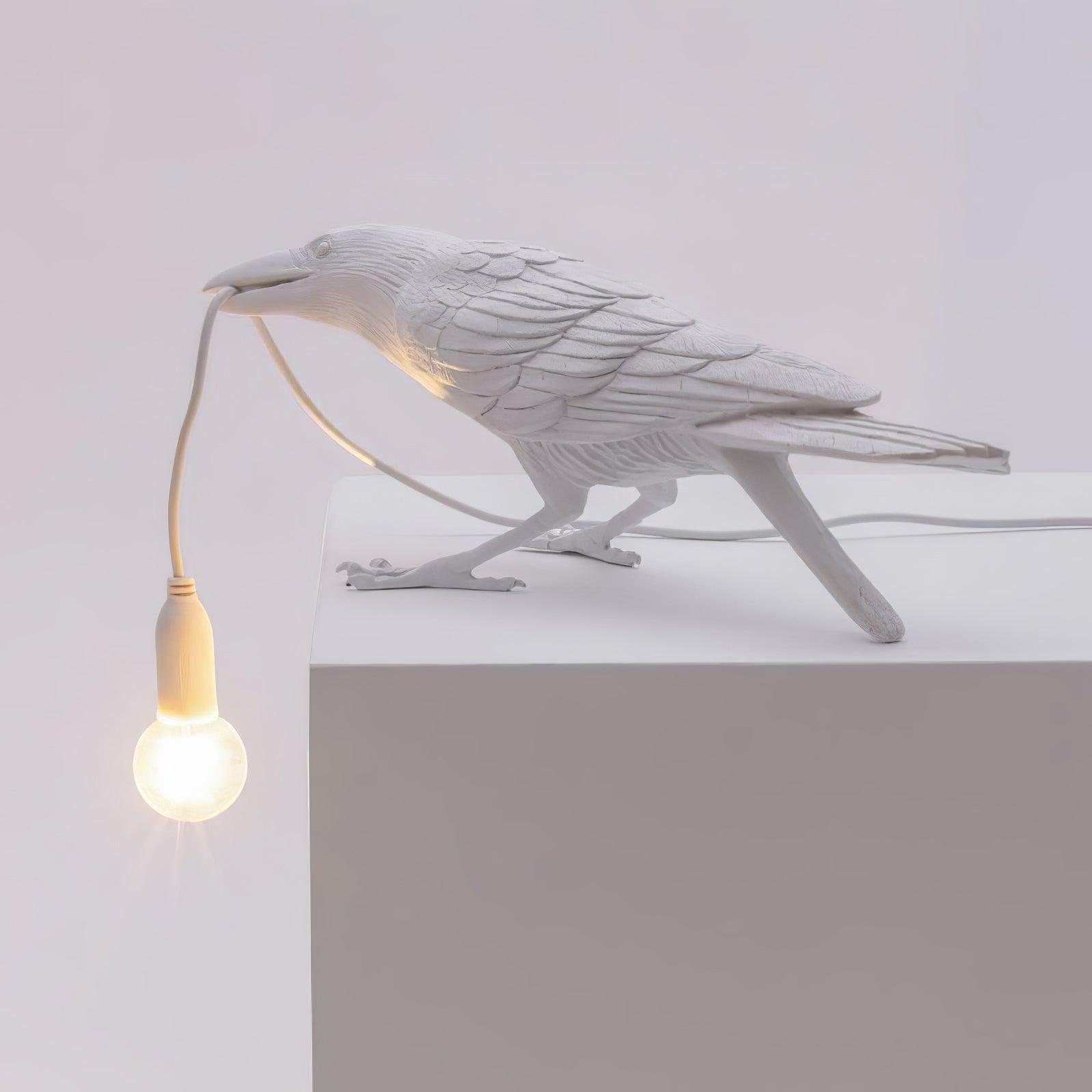 Lampa Stołowa Modern w Kształcie Kruka z Żarówką Edison