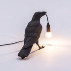 Lampa Stołowa Modern w Kształcie Kruka z Żarówką Edison