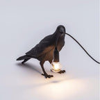 Lampa Stołowa Modern w Kształcie Kruka z Żarówką Edison