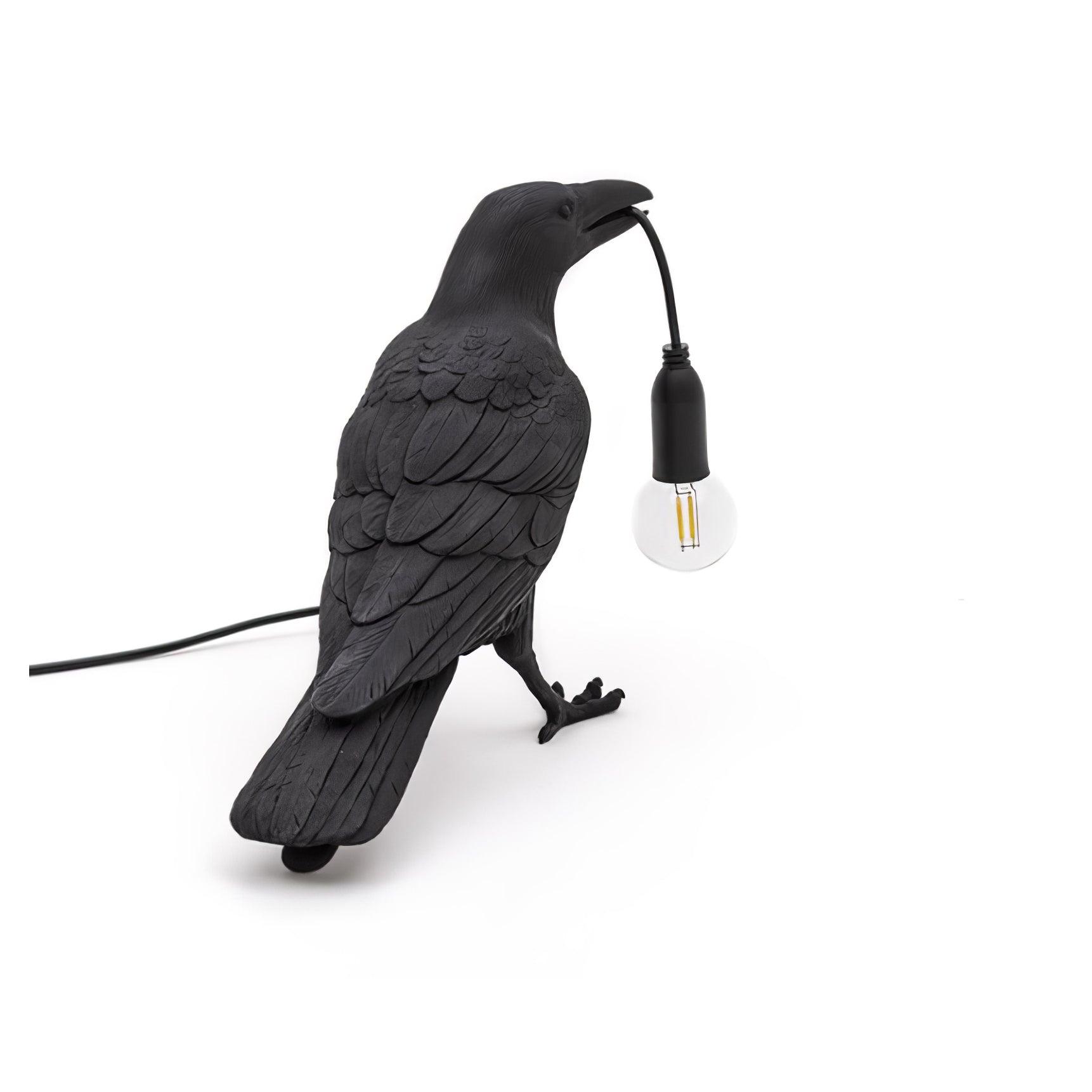 Lampa Stołowa Modern w Kształcie Kruka z Żarówką Edison