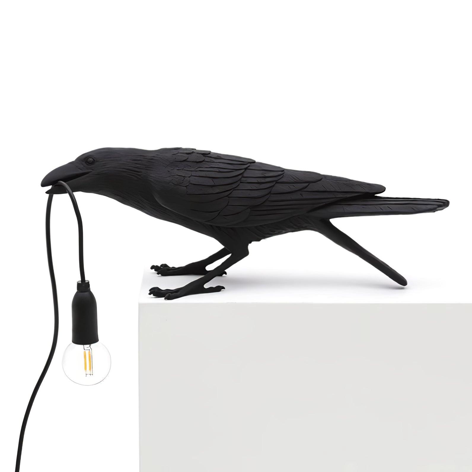 Lampa Stołowa Modern w Kształcie Kruka z Żarówką Edison