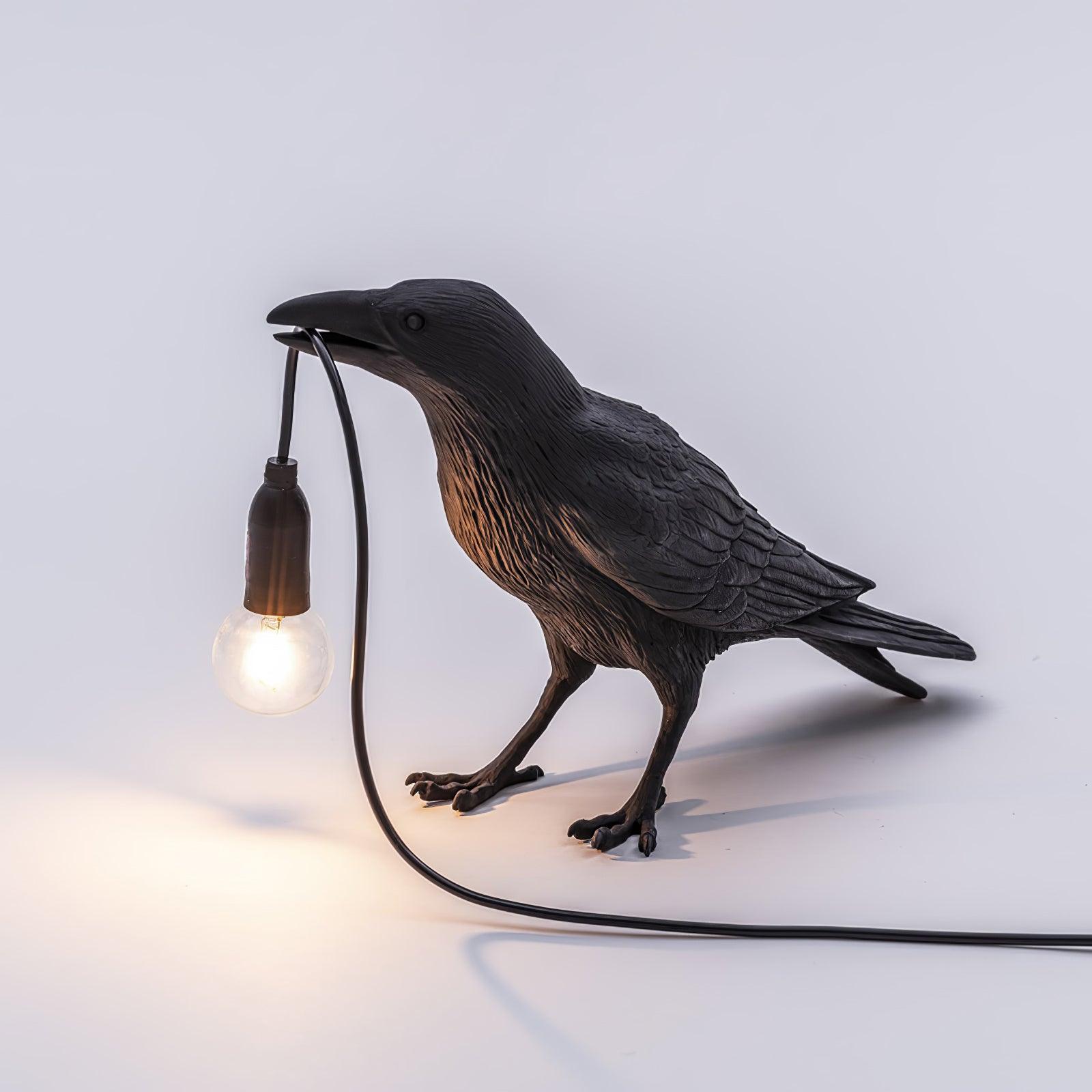 Lampa Stołowa Modern w Kształcie Kruka z Żarówką Edison