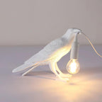 Lampa Stołowa Modern w Kształcie Kruka z Żarówką Edison