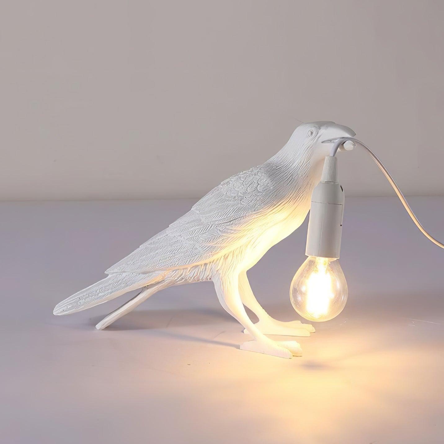 Lampa Stołowa Modern w Kształcie Kruka z Żarówką Edison