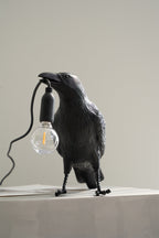 Lampa Stołowa Modern w Kształcie Kruka z Żarówką Edison