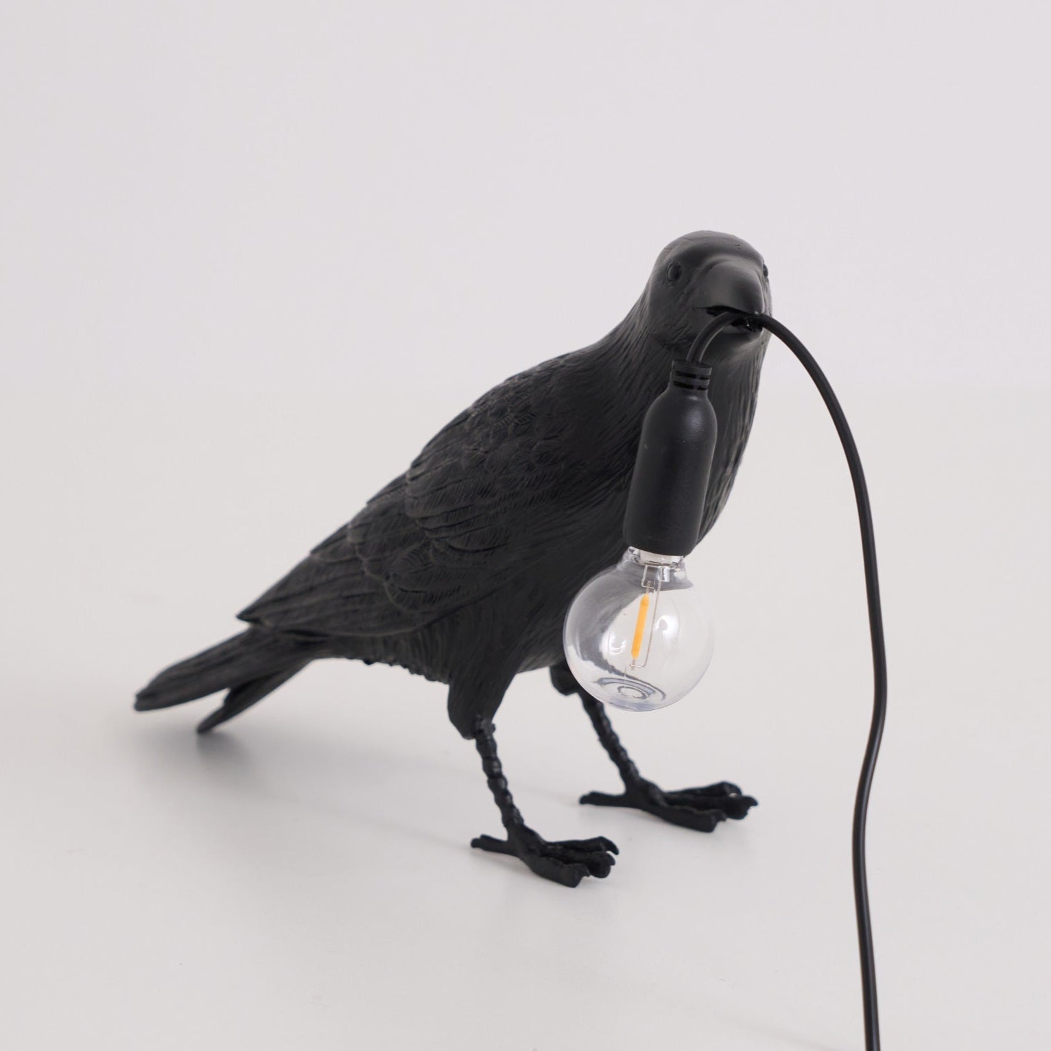 Lampa Stołowa Modern w Kształcie Kruka z Żarówką Edison