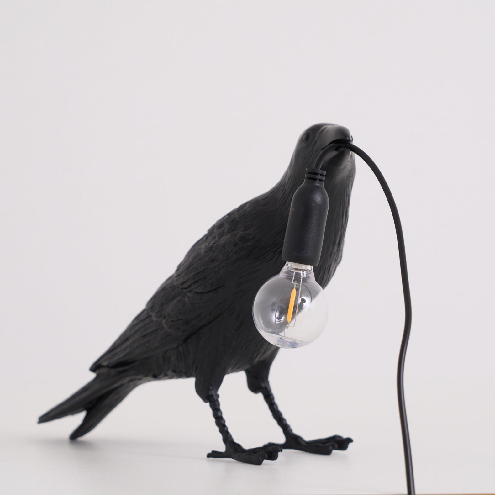 Lampa Stołowa Modern w Kształcie Kruka z Żarówką Edison