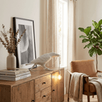 Lampa Stołowa Modern w Kształcie Kruka z Żarówką Edison