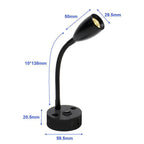 Lampa Stołowa Nowoczesna z Elastyczną Szyjką i Portami USB do Ładowania