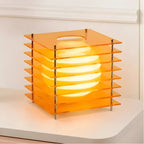 Lampa Stołowa Nowoczesna z Geometryczną Konstrukcją i Kulą Świetlną