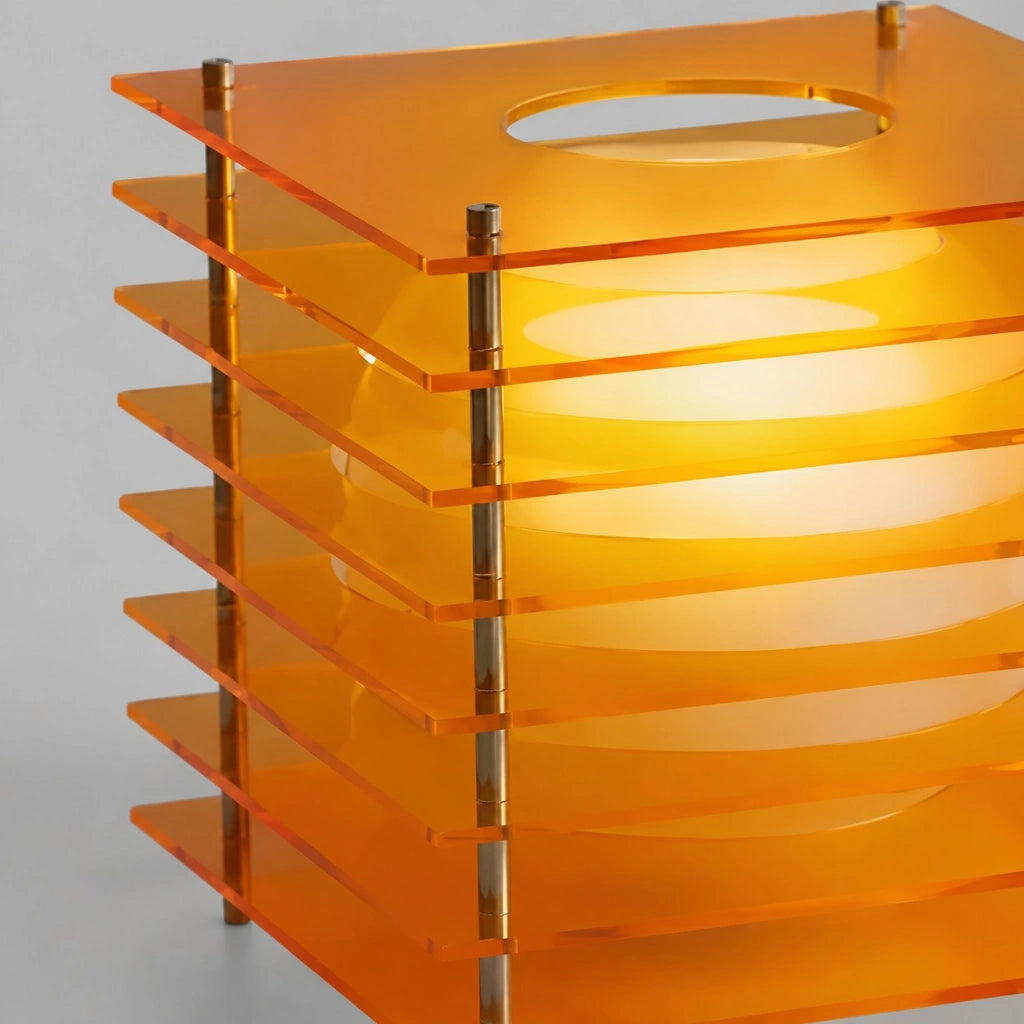 Lampa Stołowa Nowoczesna z Geometryczną Konstrukcją i Kulą Świetlną