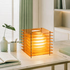 Lampa Stołowa Nowoczesna z Geometryczną Konstrukcją i Kulą Świetlną