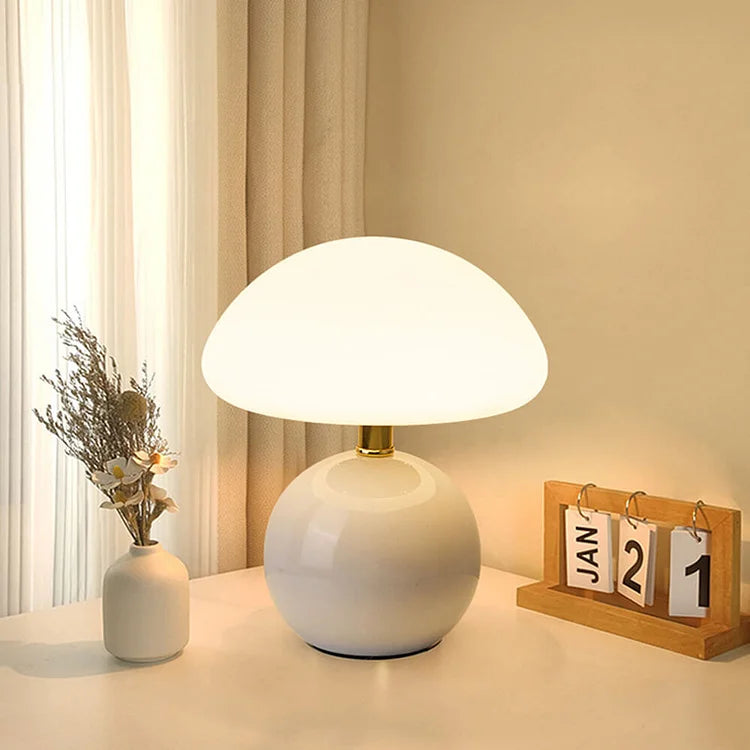 Lampa Stołowa Retro w Kształcie Grzyba z Regulowanym Światłem