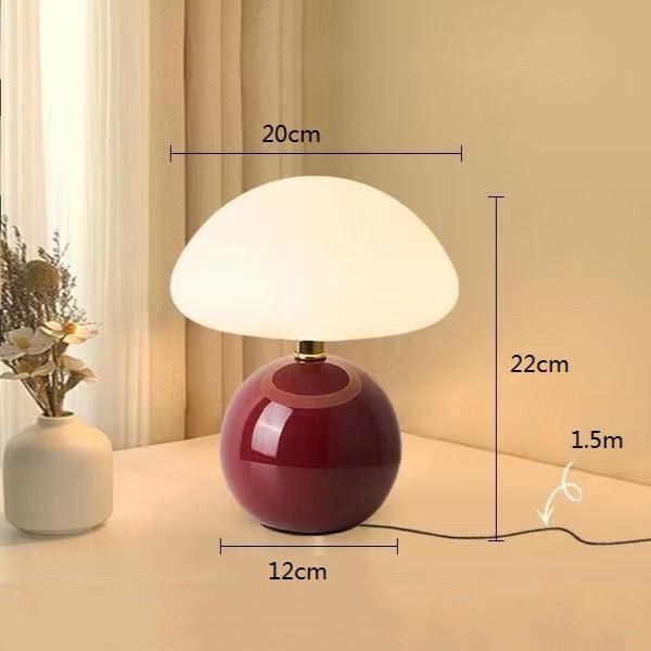Lampa Stołowa Retro w Kształcie Grzyba z Regulowanym Światłem