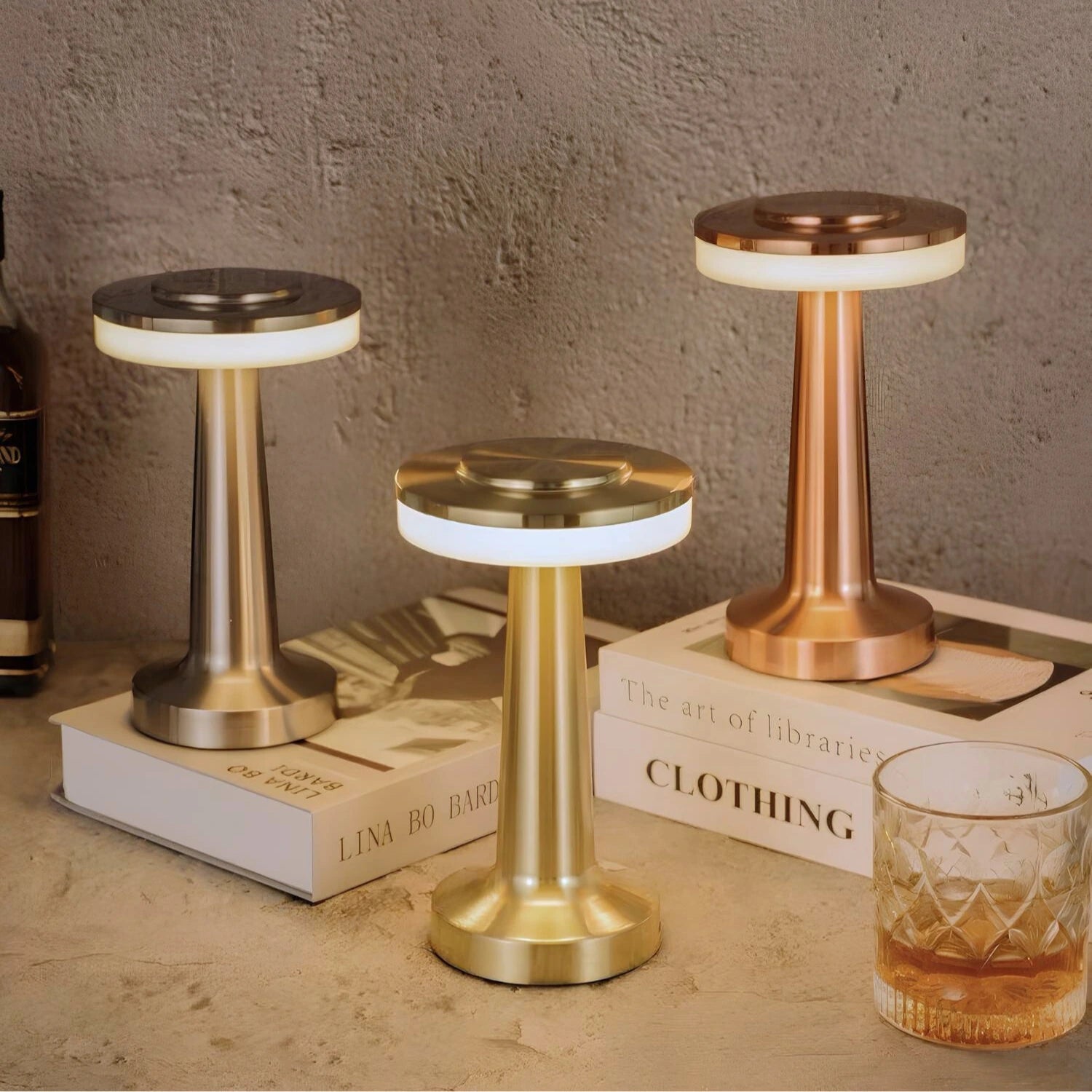 Lampa Stołowa Retro z Dotykowym Sterowaniem i Ściemniaczem Bezprzewodowa