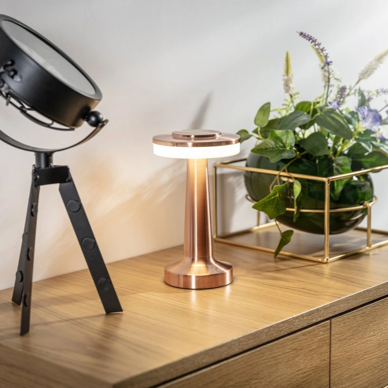 Lampa Stołowa Retro z Dotykowym Sterowaniem i Ściemniaczem Bezprzewodowa