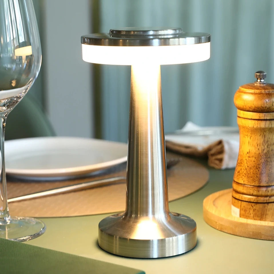Lampa Stołowa Retro z Dotykowym Sterowaniem i Ściemniaczem Bezprzewodowa