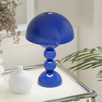 Lampa Stołowa Retro z Kloszem Kopułowym i Podstawą Kulową Regulacja Jasności