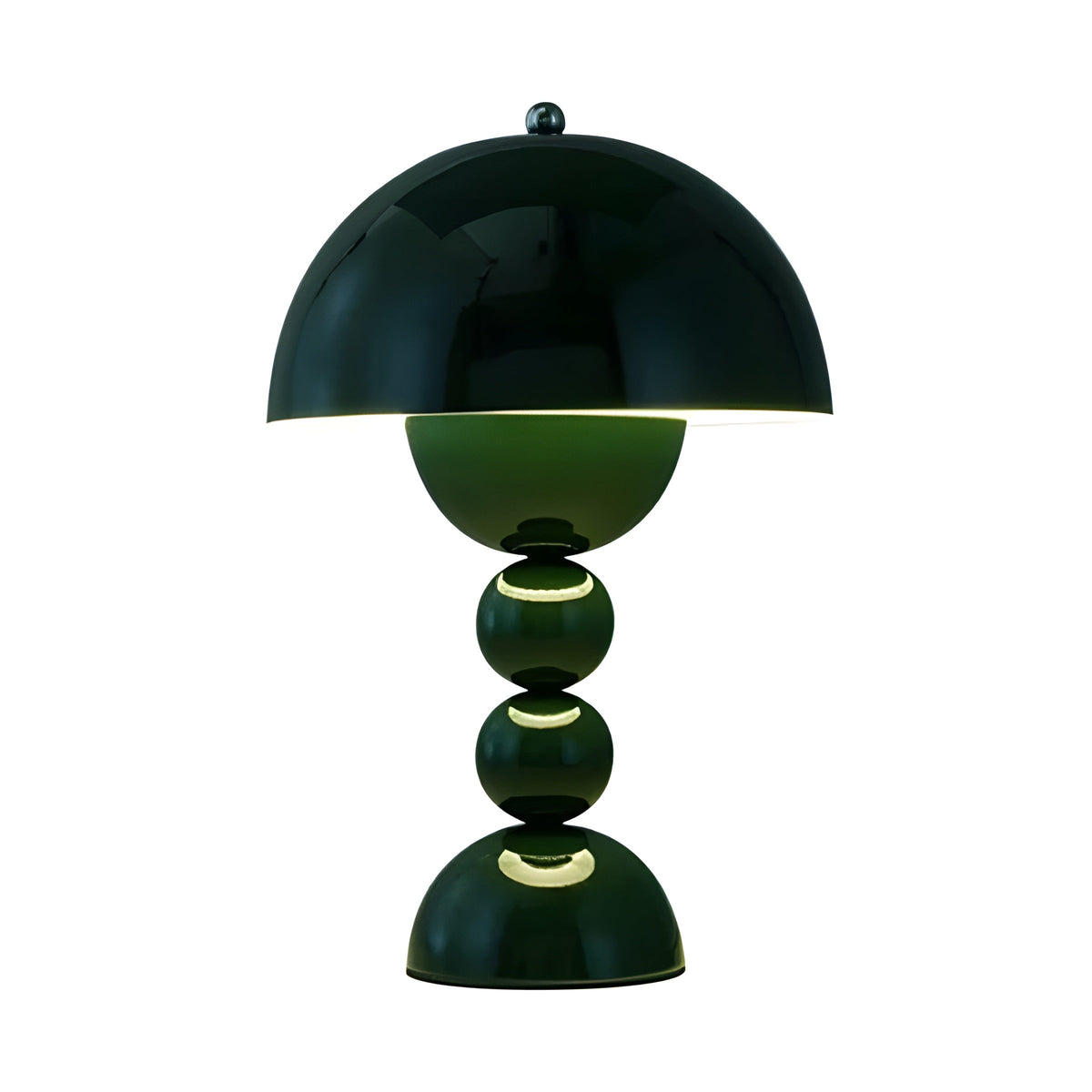 Lampa Stołowa Retro z Kloszem Kopułowym i Podstawą Kulową Regulacja Jasności