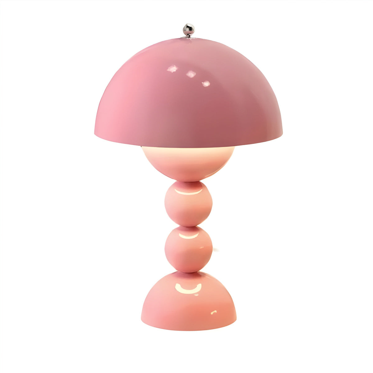 Lampa Stołowa Retro z Kloszem Kopułowym i Podstawą Kulową Regulacja Jasności