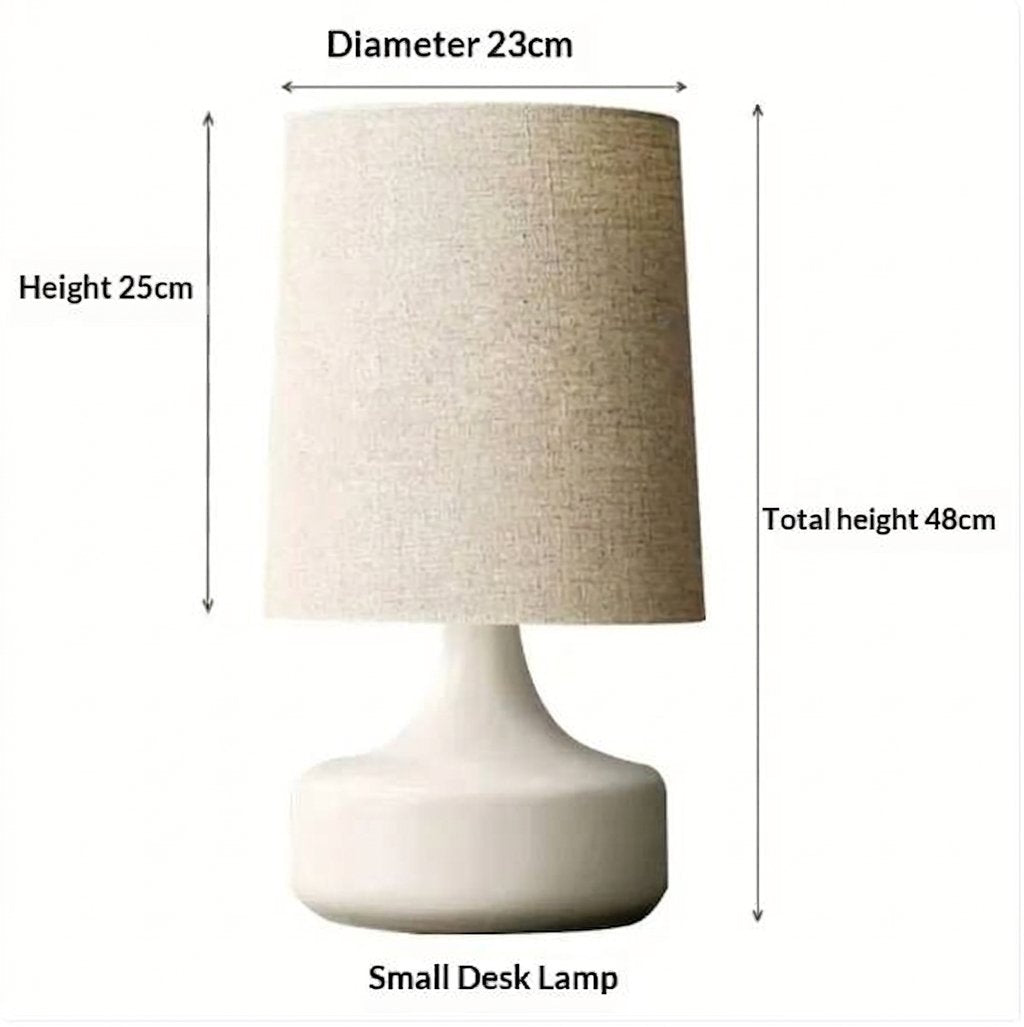 Nordycka Lampa Stołowa z Ceramiczną Podstawą i Abażurem