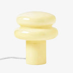 Lampa Stołowa Retro z Kloszem w Kształcie Grzyba ze Szkła Opalowego