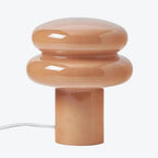 Lampa Stołowa Retro z Kloszem w Kształcie Grzyba ze Szkła Opalowego