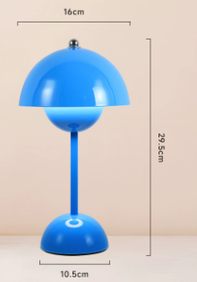Lampa Stołowa Skandynawska Bezprzewodowa z Kloszem w Kształcie Kopuły