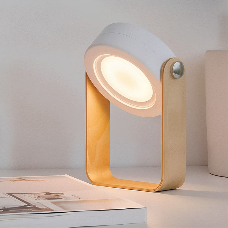 Lampa Stołowa Skandynawska z Obrotową Głowicą i Akumulatorem