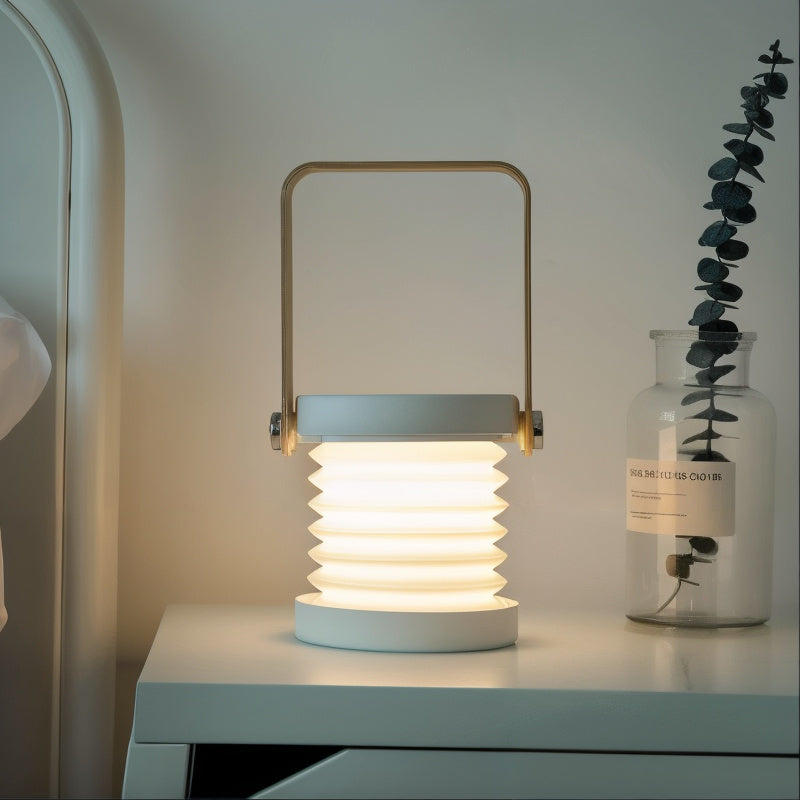 Lampa Stołowa Skandynawska z Obrotową Głowicą i Akumulatorem