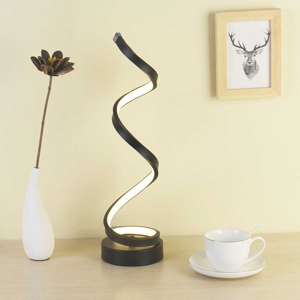 Lampa Stołowa Spiralna Nowoczesna z Regulacją Jasności i Barwy Światła