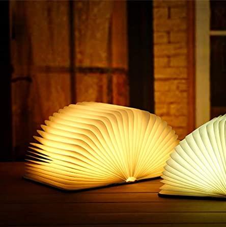 Lampa Stołowa w Kształcie Książki z Funkcją Ściemniania i Ładowaniem USB