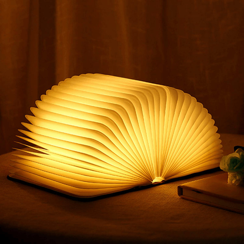 Lampa Stołowa w Kształcie Książki z Funkcją Ściemniania i Ładowaniem USB